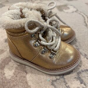 Cat & Jack gold high top boots, toddler 6